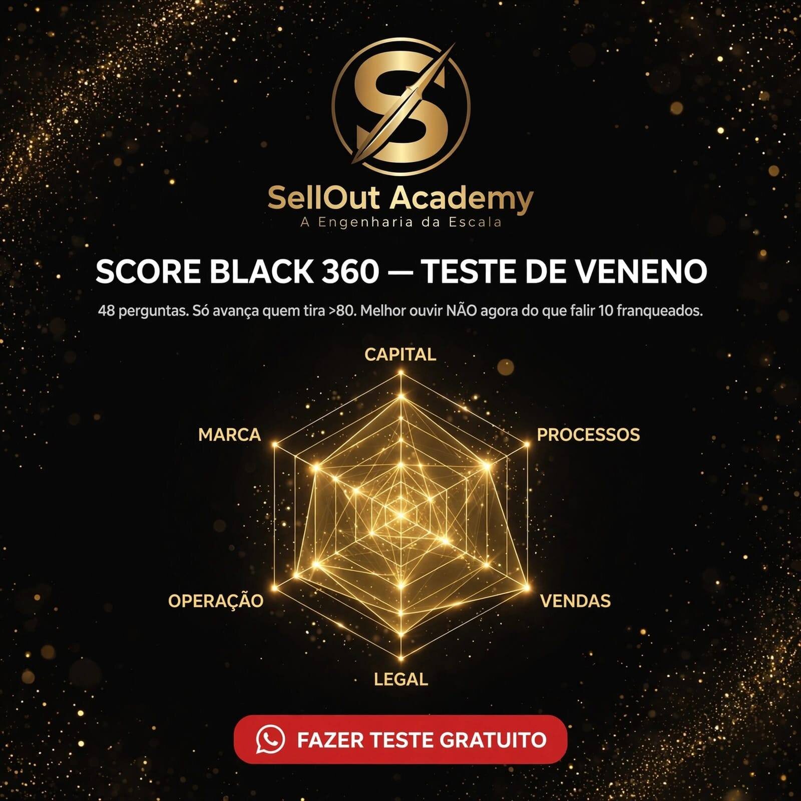 Diagnóstico Score Black 360 — radar de seis pilares